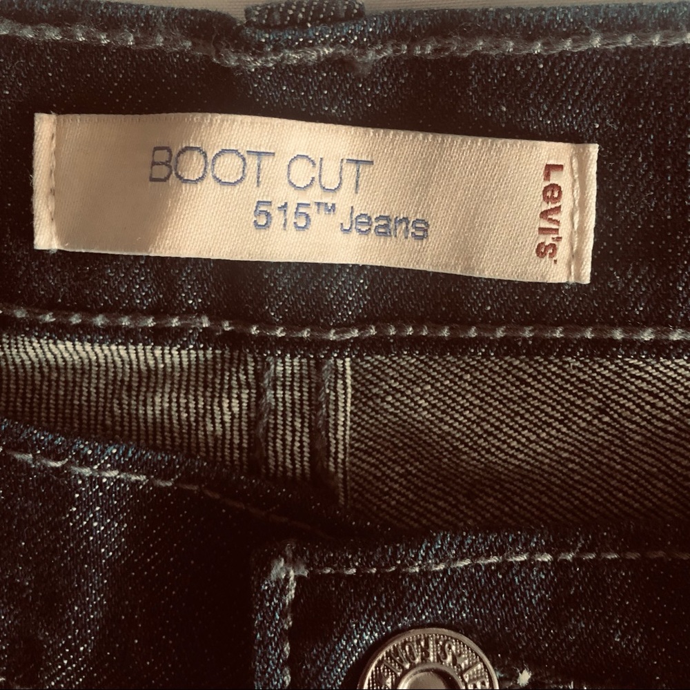 Levis 515 Women Blue Jeans Bootcut Two Pockets Front and Back Zipper Button 14 - Picture 12 of 15